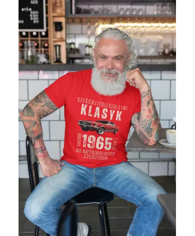 Koszulka męska prezent na 40 50 60 70 urodziny Klasyk Mustang Wpisz Rocznik