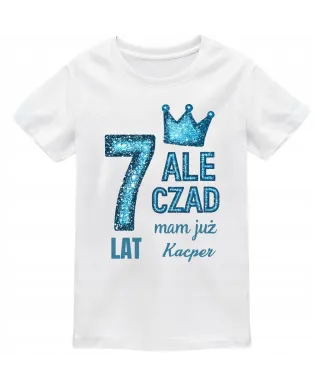Koszulka dziecięca na 2 3 4 5 6 7 8 9 urodziny ALE CZAD Wpisz Imię Wiek