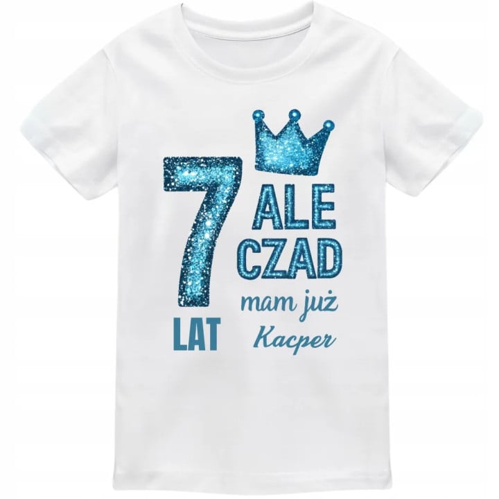 Koszulka dziecięca na 2 3 4 5 6 7 8 9 urodziny ALE CZAD Wpisz Imię Wiek
