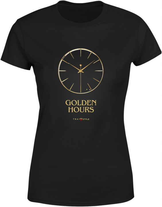Koszulka damska Golden Hours złote godziny czas zegar T-shirt damski