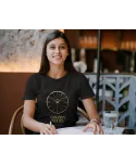 Koszulka damska Golden Hours złote godziny czas zegar T-shirt damski
