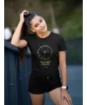 Koszulka damska Golden Hours złote godziny czas zegar T-shirt damski