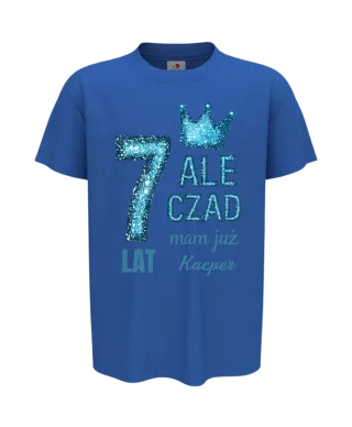Koszulka dziecięca na 2 3 4 5 6 7 8 9 urodziny ALE CZAD Wpisz Imię Wiek