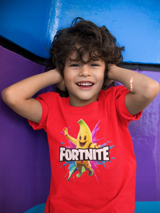 Koszulka dziecięca z grą FORTNITE banan bananka Peely prezent dla gracza — zdjęcie 4