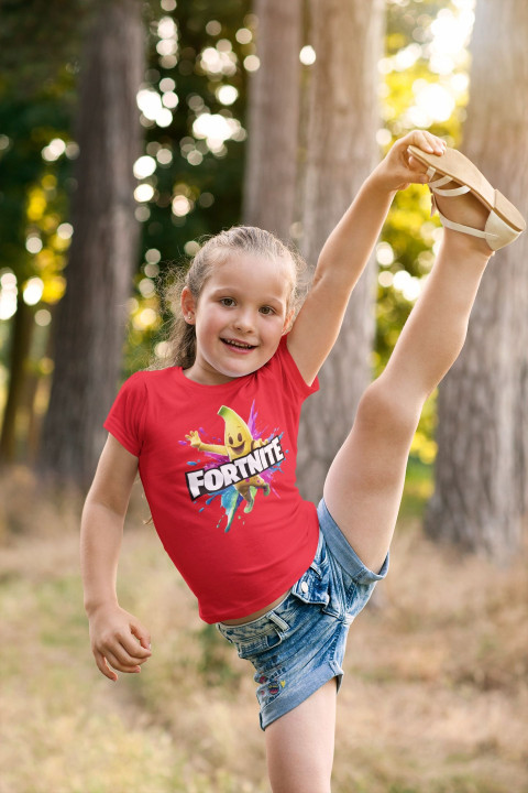 Koszulka dziecięca z grą FORTNITE banan bananka Peely prezent dla gracza — zdjęcie 5