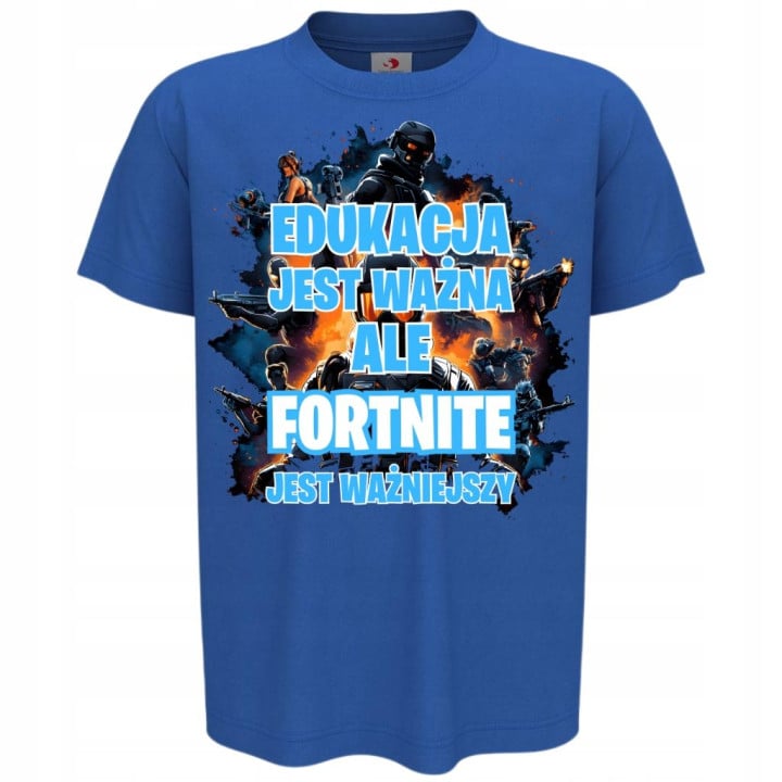 Koszulka dziecięca Edukacja jest ważna ale FORTNITE jest ważniejszy gracza