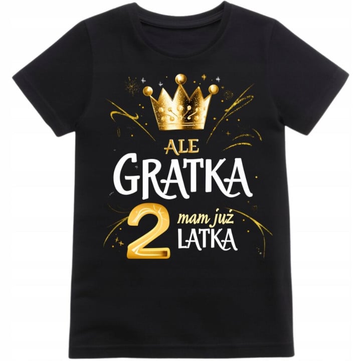Koszulka dziecięca na 2 urodziny Ale Gratka mam już 2 Latka dla dziecka