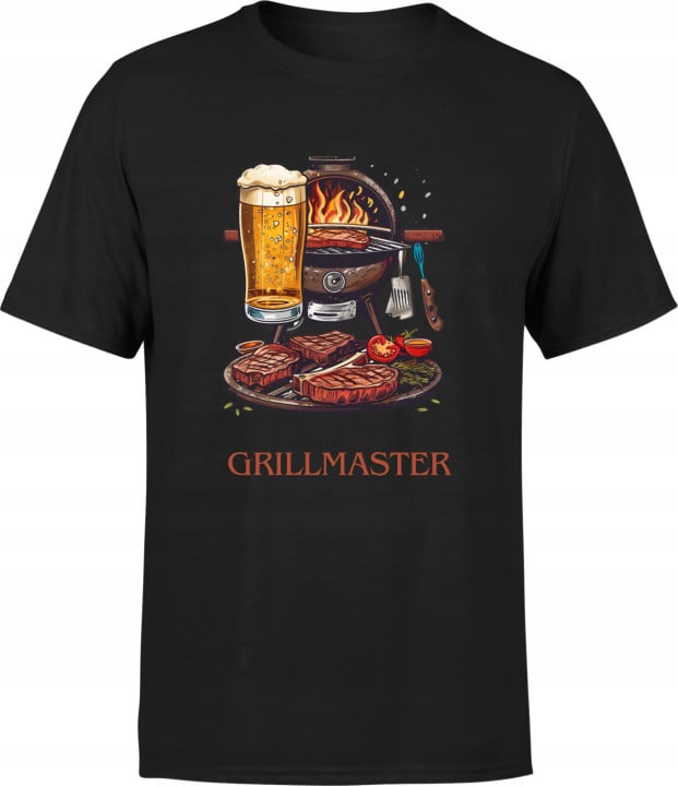 Koszulka męska GrillMaster Mistrz Grilla i Piwa T-shirt męski