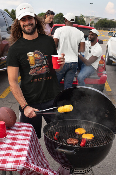 Koszulka męska GrillMaster Mistrz Grilla i Piwa T-shirt męski — zdjęcie 3