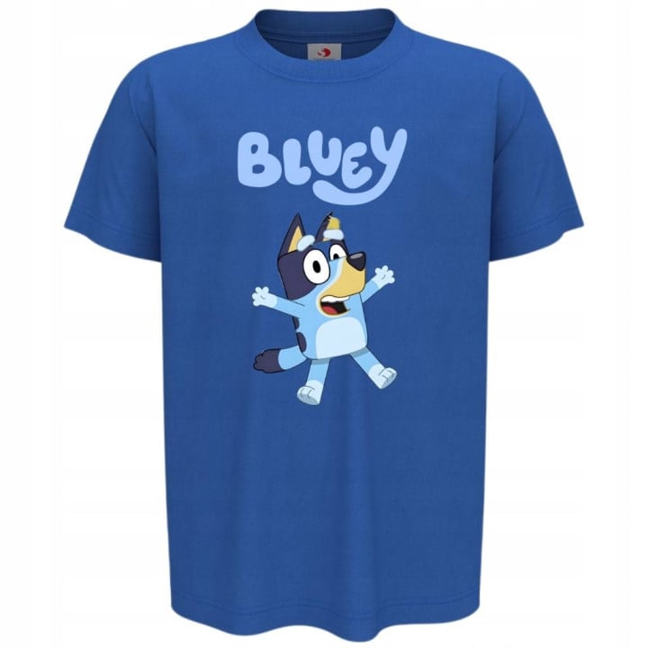 Koszulka dziecięca z sympatyczną postacią z bajki Bluey prezent dla dziecka