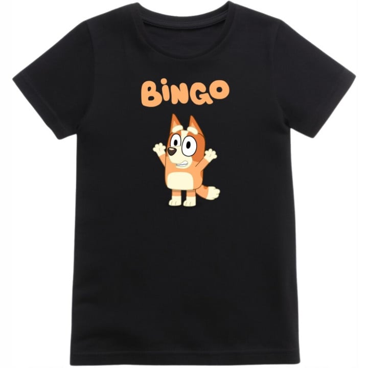 Koszulka dziecięca z postacią bajka Bingo siostra Bluey prezent dla dziecka