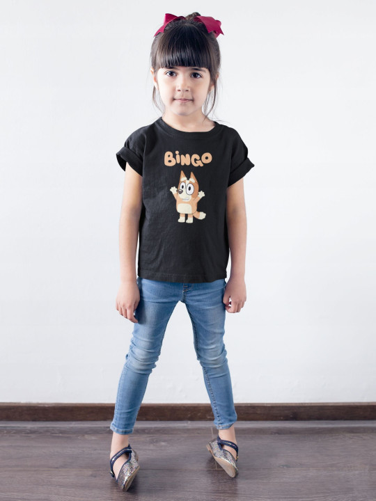 Koszulka dziecięca z postacią bajka Bingo siostra Bluey prezent dla dziecka — zdjęcie 4