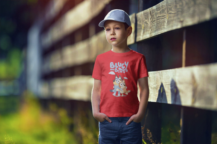 Koszulka dziecięca z postacią z bajki Bluey i Bingo prezent dla dziecka — zdjęcie 5