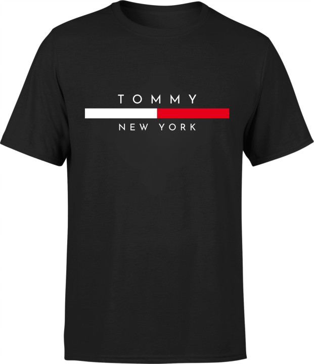 Koszulka męska TOMMY NEW YORK czarna T-shirt męski — zdjęcie 6