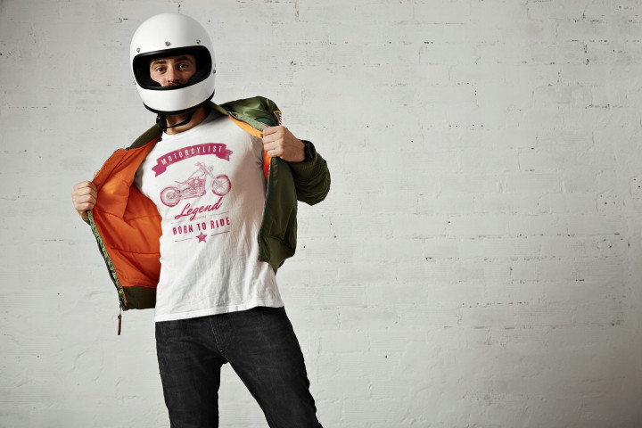 Koszulka męska Motorcyclist Legend Freedom Born to Ride 2 dla motocyklisty — zdjęcie 2