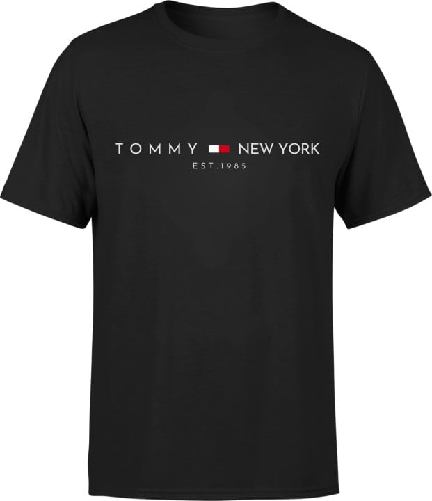 Koszulka męska TOMMY NEW YORK EST.1985 czarna T-shirt męski — zdjęcie 4