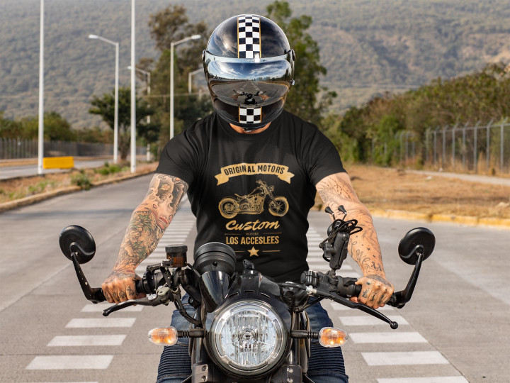 Koszulka męska Original Motors Custom dla Motocyklisty moda na co dzień — zdjęcie 5