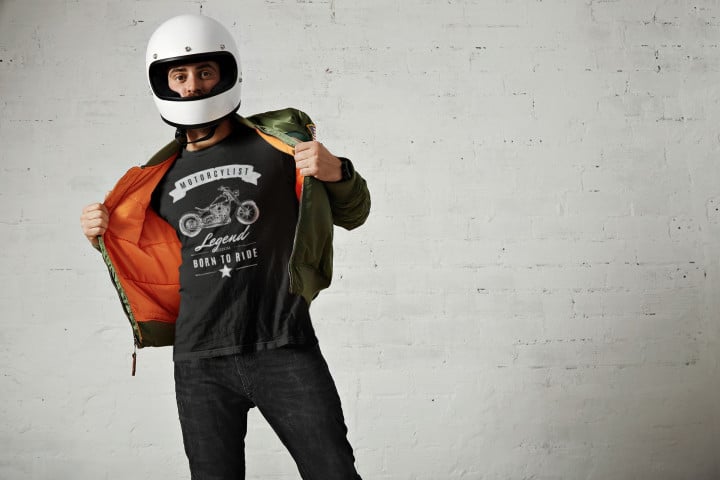 Koszulka męska Motorcyclist Legend Freedom Born to Ride dla motocyklisty — zdjęcie 2