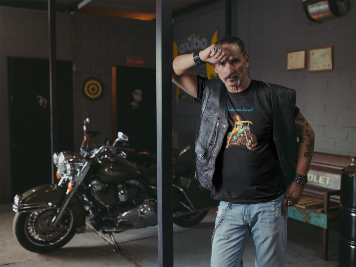 Koszulka męska dla Motocyklisty Ride me Hard kobieta na motocylku — zdjęcie 5