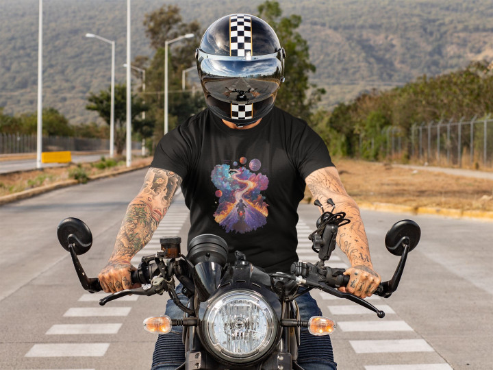 Koszulka męska Infinite Roads nieskończona wymarzona droga dla motocyklisty — zdjęcie 3