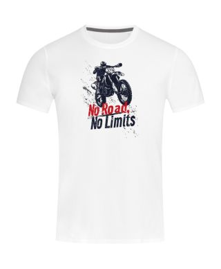 Koszulka męska No Road No Limits dla fanów Motocykli Enduro cross
