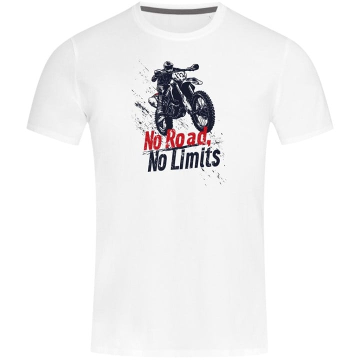 Koszulka męska No Road No Limits dla fanów Motocykli Enduro cross