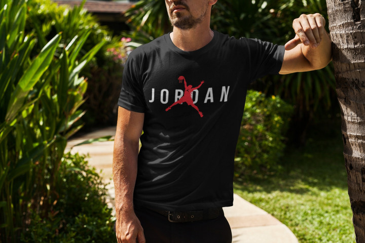 Koszulka męska z napisem nadrukiem modna koszykarska T-shirt męski — zdjęcie 5