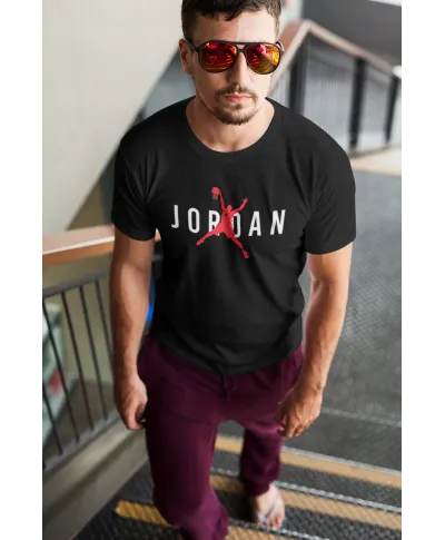 Koszulka męska z napisem nadrukiem modna koszykarska T-shirt męski