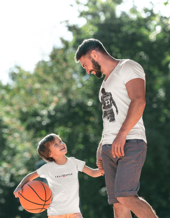 Koszulka męska koszykarska z postacią Michael J. T-shirt męski — zdjęcie 4
