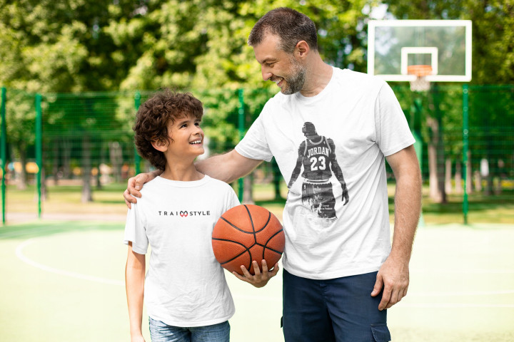 Koszulka męska koszykarska z postacią Michael J. T-shirt męski — zdjęcie 5
