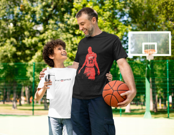 Koszulka męska koszykarska z postacią Michael J. T-shirt męski — zdjęcie 4