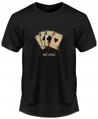 Koszulka męska dla strategów Pokerowe cztery Asy Wild Instincts T-shirt