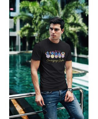 Koszulka męska na Wielkanoc Stitch w pisankach Smacznego Jajka