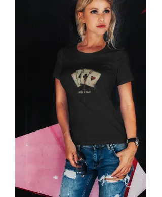 Koszulka damska dla strategów Pokerowe cztery Asy Wild Instincts T-shirt