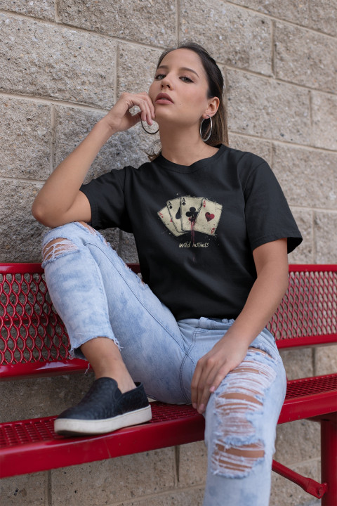 Koszulka damska dla strategów Pokerowe cztery Asy Wild Instincts T-shirt — zdjęcie 5