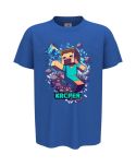 Koszulka dziecięca Minecraft Steve z diamentem prezent gra Wpisz Imię