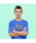 Koszulka dziecięca Minecraft Steve z diamentem prezent gra Wpisz Imię