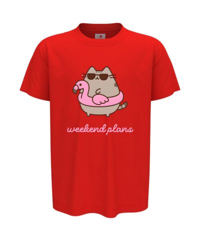 Koszulka dziecięca Pusheen weekend plans kotek flaming okulary lato