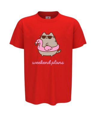 Koszulka dziecięca Pusheen weekend plans kotek flaming okulary lato