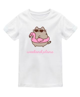 Koszulka dziecięca Pusheen weekend plans kotek flaming okulary lato