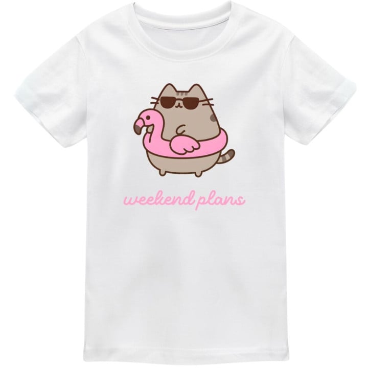 Koszulka dziecięca Pusheen weekend plans kotek flaming okulary lato
