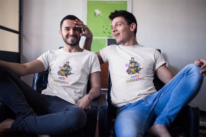 Koszulka męska mem parodia Rafał Trzaskowski rekin węgorz wybory śmieszna — zdjęcie 4