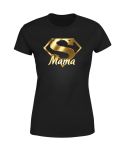 Koszulka damska na Dzień Matki Super Mama elegancka złoty symbol