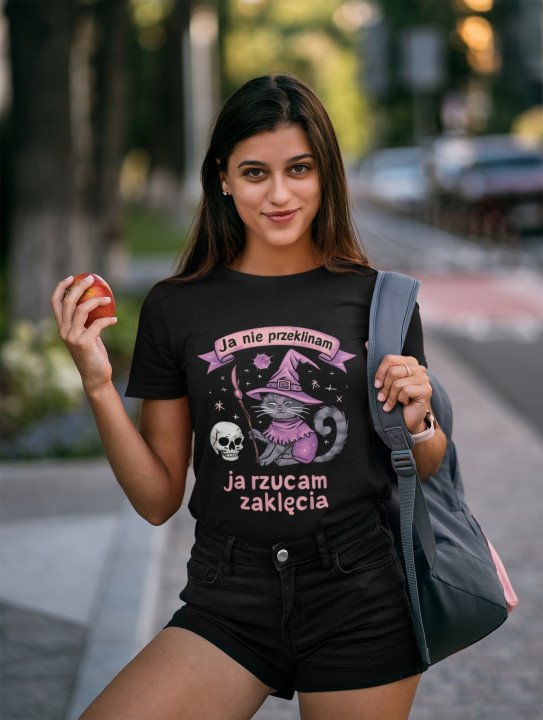 Koszulka damska Ja Nie Przeklinam Ja Rzucam Zaklęcia T-shirt damski — zdjęcie 2