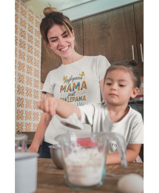 Koszulka damska Najlepsza Mama jest zaklepana prezent na Dzień Matki