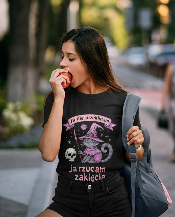 Koszulka damska Ja Nie Przeklinam Ja Rzucam Zaklęcia T-shirt damski — zdjęcie 3