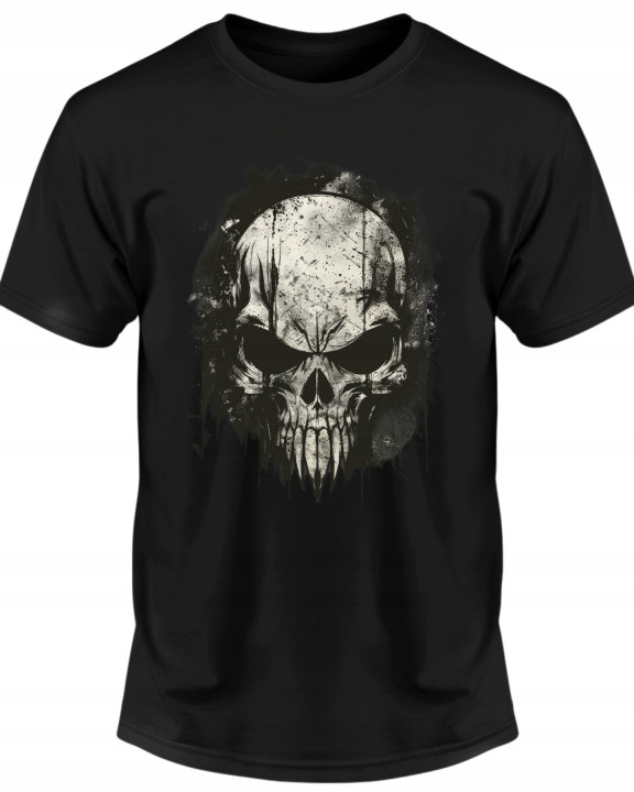 Koszulka męska z czaszką Punisher gotycka czaszka 3 metal T-shirt męski — zdjęcie 2