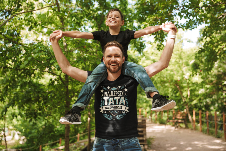 Koszulka męska Najlepszy Tata na Świecie prezent dla taty ojca T-shirt — zdjęcie 2