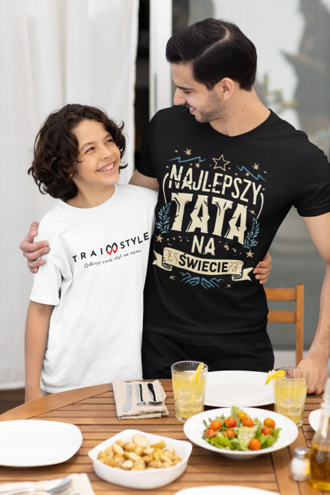 Koszulka męska Najlepszy Tata na Świecie 2 prezent dla taty ojca T-shirt — zdjęcie 4