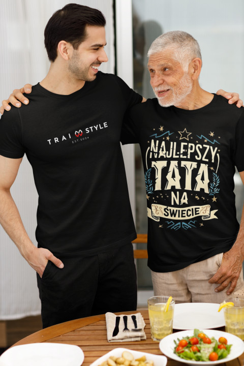 Koszulka męska Najlepszy Tata na Świecie 2 prezent dla taty ojca T-shirt — zdjęcie 5